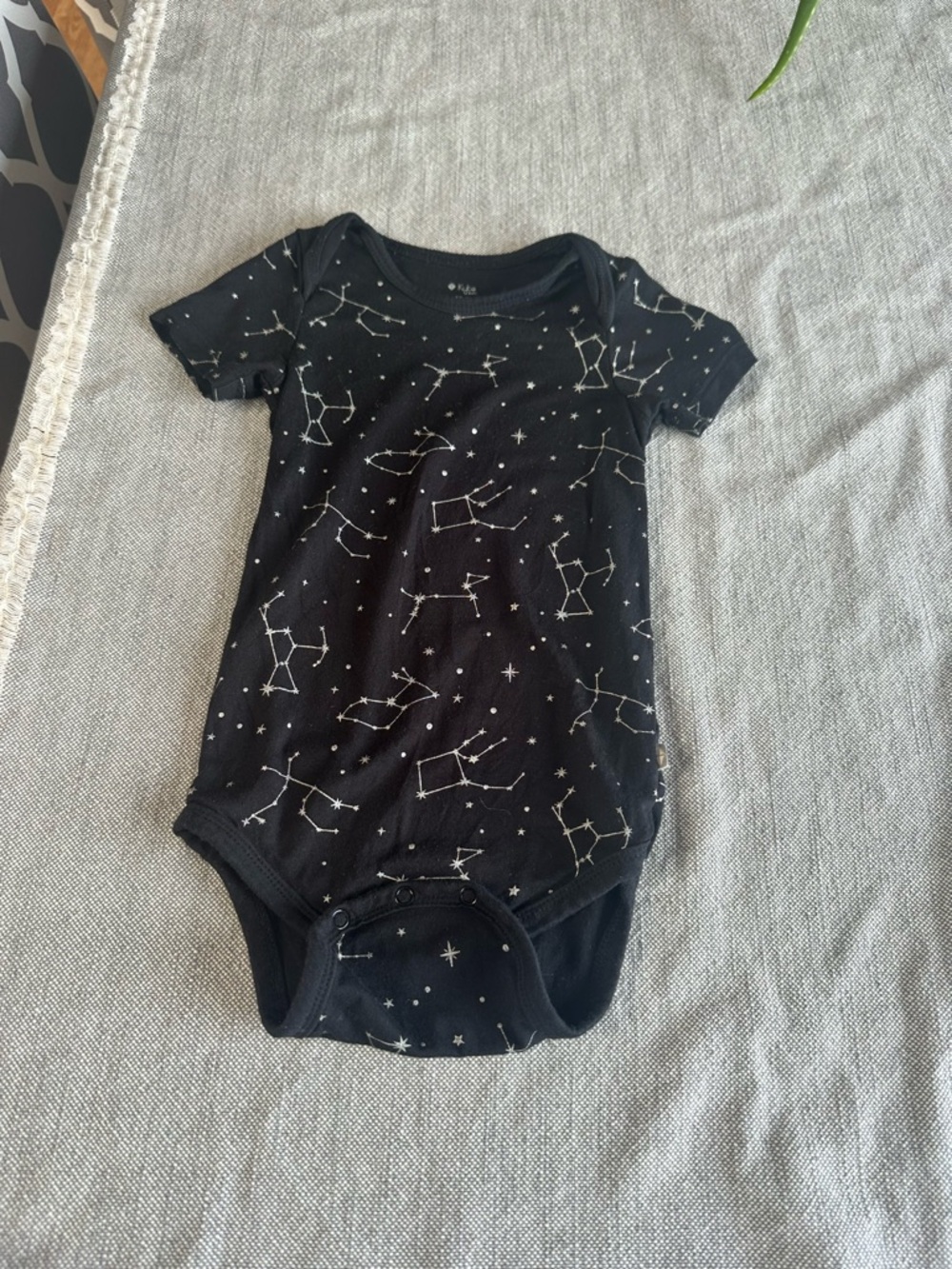 Kyte BABY Black Constellation Short-Sleeve One-Piece